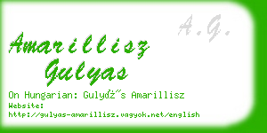 amarillisz gulyas business card